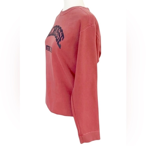 Cute LACROSSE distressed light red sweatshirt by “Comfort Colors” - Picture 3 of 4